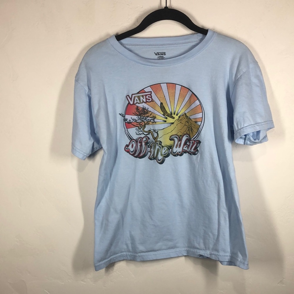 Vans light blue Off the Wall tee size large